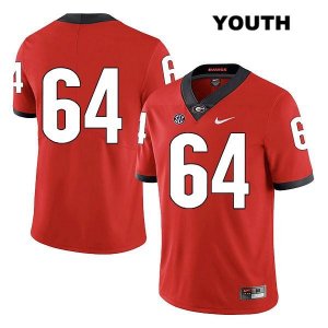 Youth Georgia Bulldogs NCAA #64 JC Vega Nike Stitched Red Legend Authentic No Name College Football Jersey XDN7754ZJ